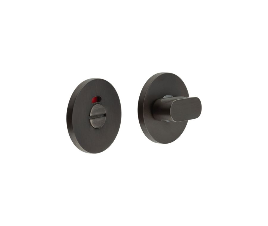 CR-801 Dark Bronze Thumb Turn & Lock Round Rose w/ Indicator
