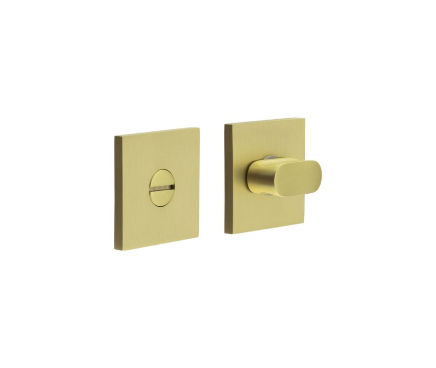 CR-801 Satin Brass Thumb Turn & Lock Square Rose
