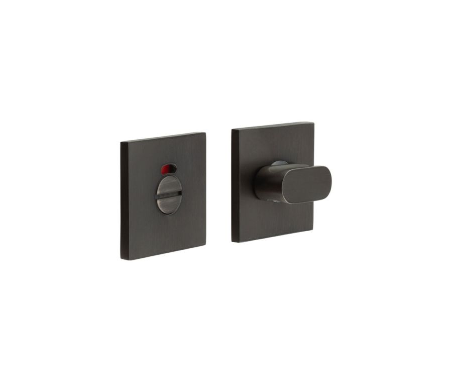 CR-801 Dark Bronze Thumb Turn & Lock Square Rose w/ Indicator