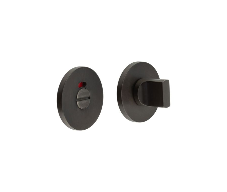 CR-802 Dark Bronze Thumb Turn & Lock Round Rose w/ Indicator