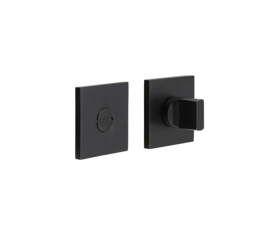 CR-802 Black Thumb Turn & Lock Square Rose