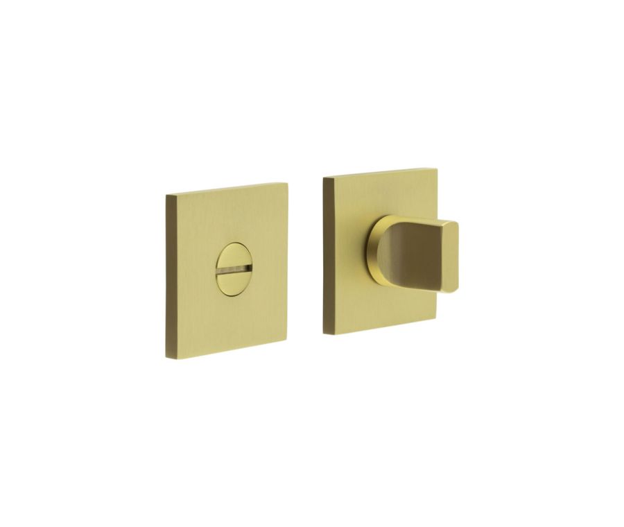 CR-802 Satin Brass Thumb Turn & Lock Square Rose