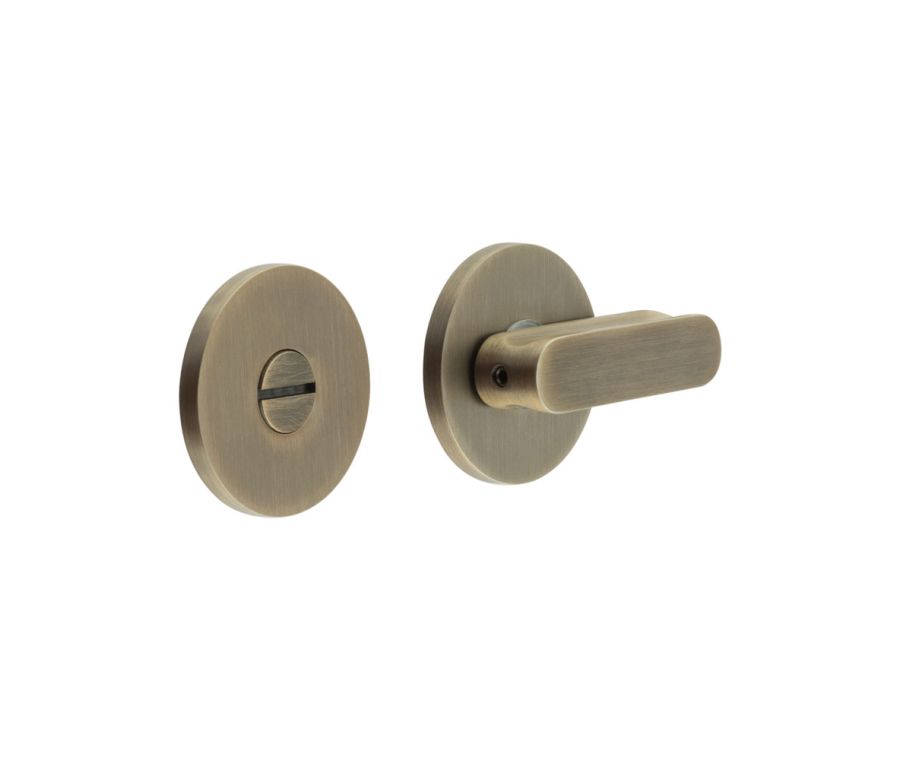 CR-803 Antique Brass Thumb Turn & Lock Round Rose