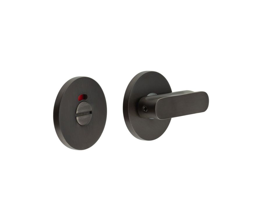 CR-803 Dark Bronze Thumb Turn & Lock Round Rose w/ Indicator