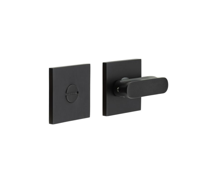 CR-803 Black Thumb Turn & Lock Square Rose