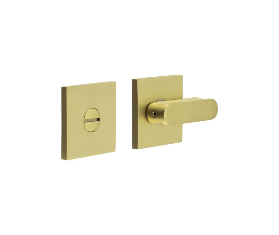 CR-803 Satin Brass Thumb Turn & Lock Square Rose