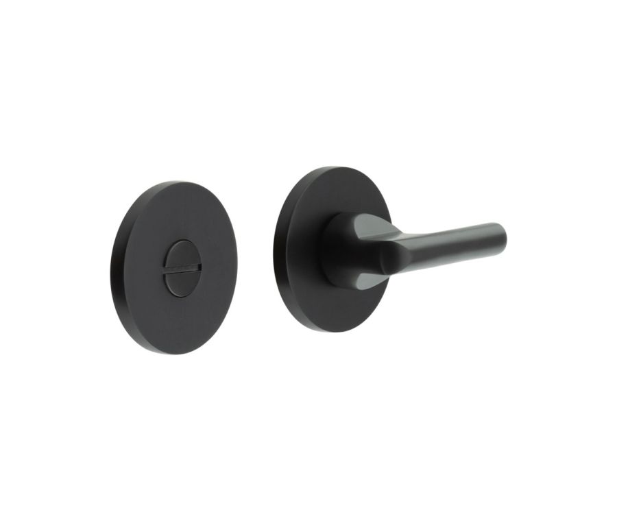 CR-804 Black Thumb Turn & Lock Round Rose