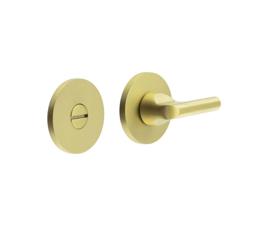 CR-804 Satin Brass Thumb Turn & Lock Round Rose