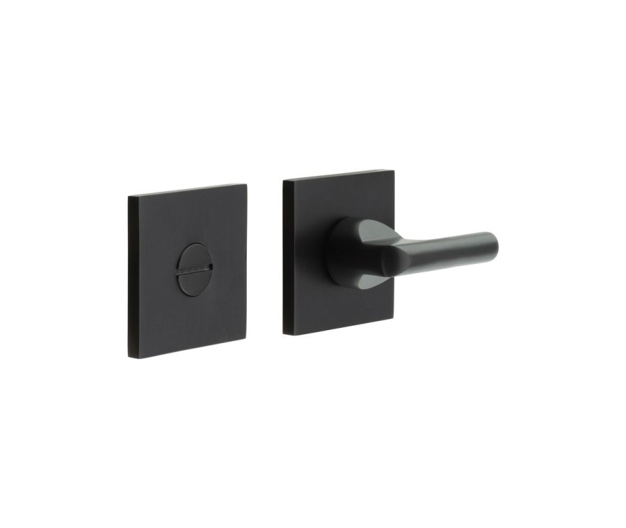 CR-804 Black Thumb Turn & Lock Square Rose