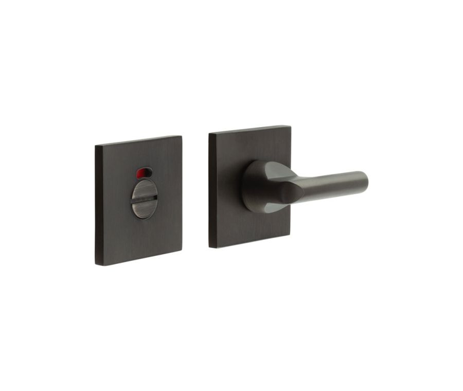CR-804 Dark Bronze Thumb Turn & Lock Square Rose w/ Indicator