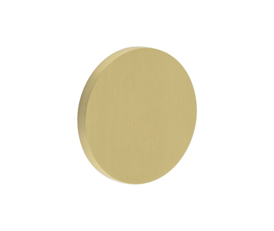 CR-N10 Satin Brass Blank Round Rose Escutcheon Cover