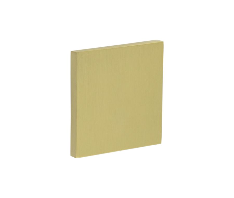 CR-N10 Satin Brass Blank Square Rose Escutcheon Cover