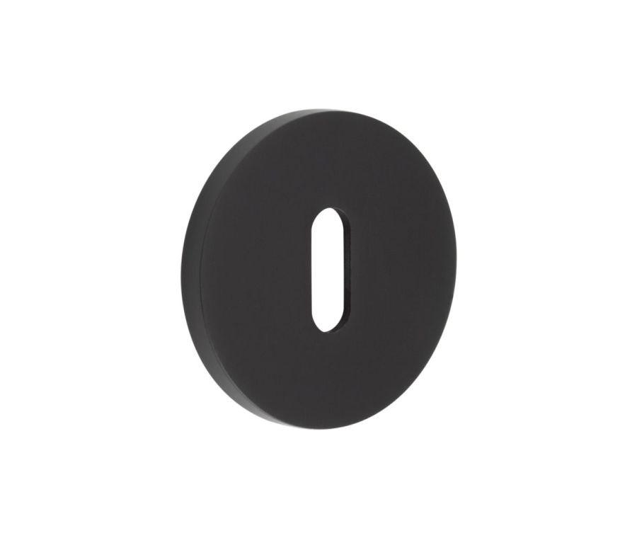 CR-R10 Black Standard Keyway Round Rose Escutcheon