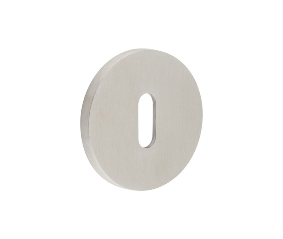 CR-R10 Satin Stainless Steel Standard Keyway Round Rose Escutcheon
