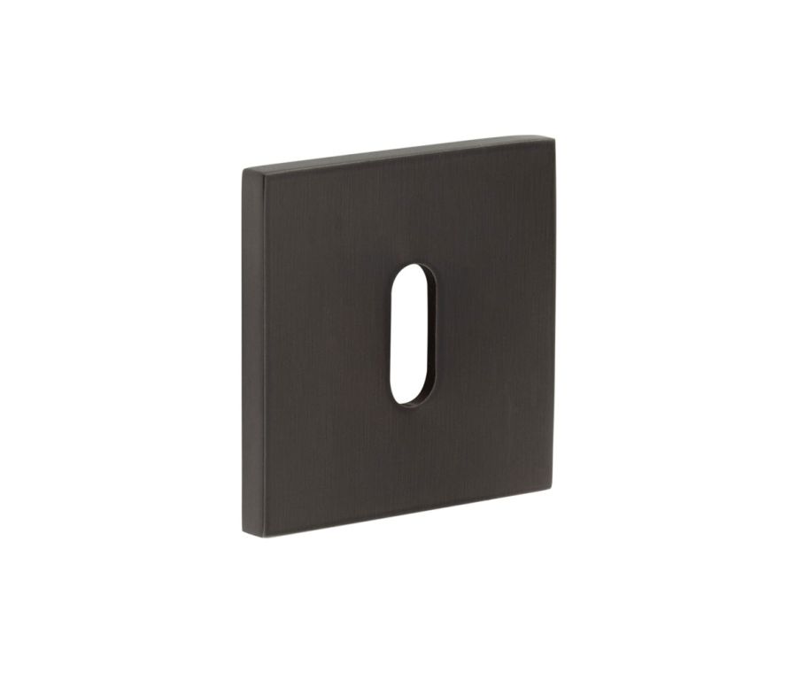 CR-T10 Dark Bronze Standard Keyway Square Rose Escutcheon