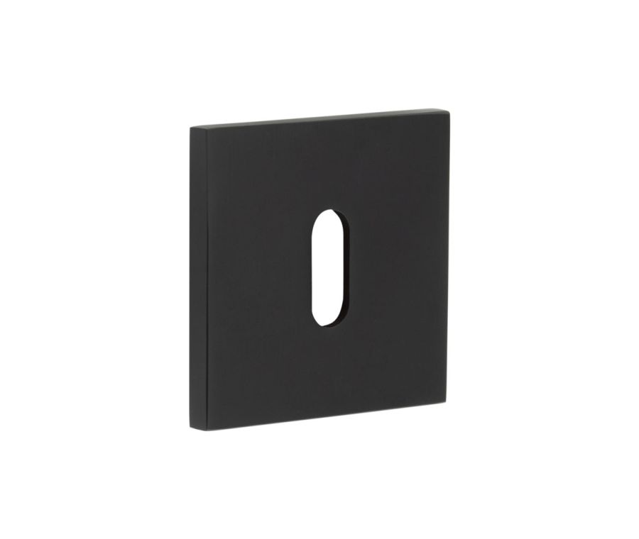 CR-T10 Black Standard Keyway Square Rose Escutcheon