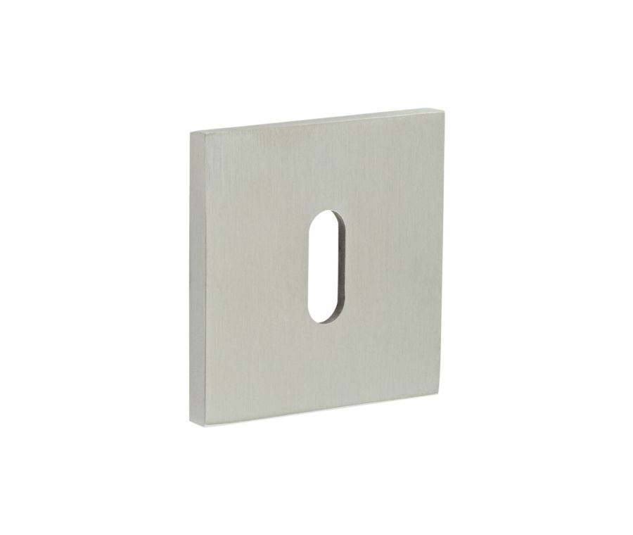CR-T10 Satin Stainless Steel Standard Keyway Square Rose Escutcheon