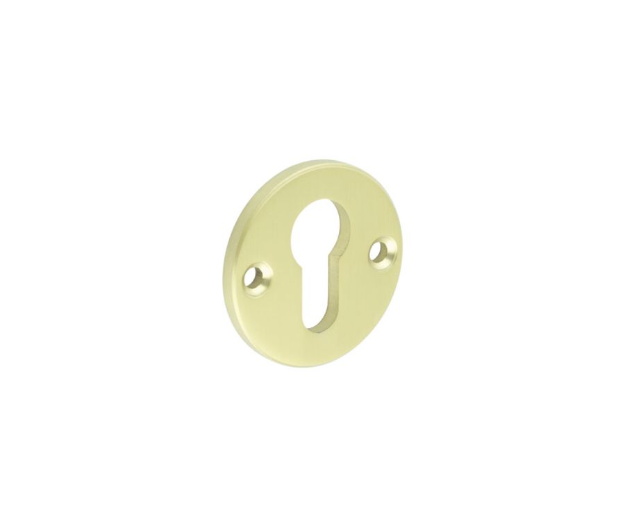 CRES Satin Brass Euro Escutcheon Face Fixed