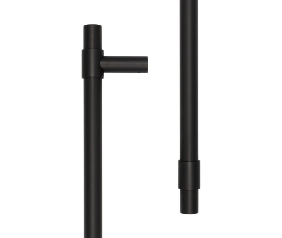 CRES 425mm Face Fix Black T-Bar Pull Handle