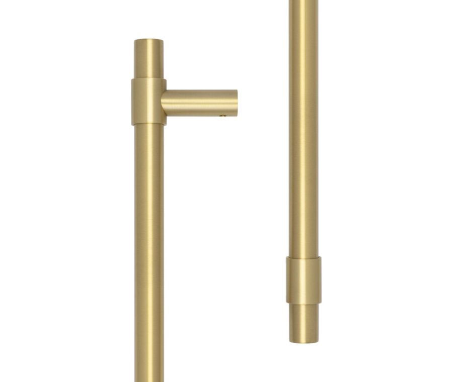 CRES 425mm Face Fix Satin Brass T-Bar Pull Handle