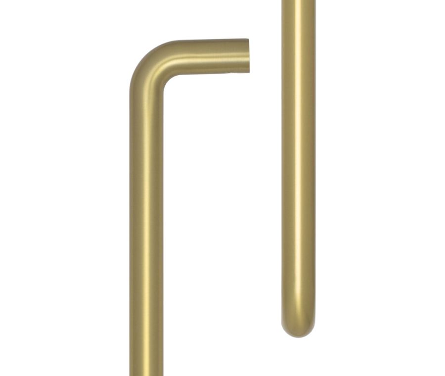 CRES 425mm Face Fix Satin Brass D Shape Pull Handle