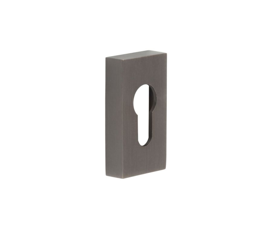 CRES Rectangular Dark Bronze Euro Escutcheon