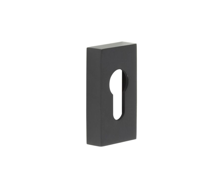 CRES Rectangular Matt Black Euro Escutcheon