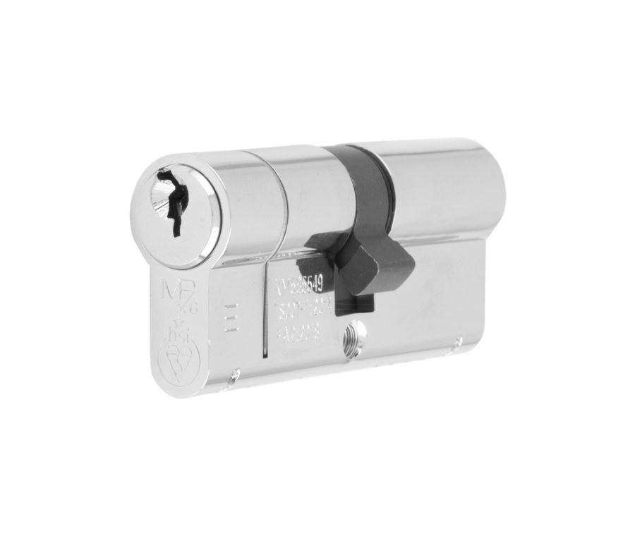 Polished Chrome 70mm 1* Star Euro Double Cylinder KTD | CYF71270PC