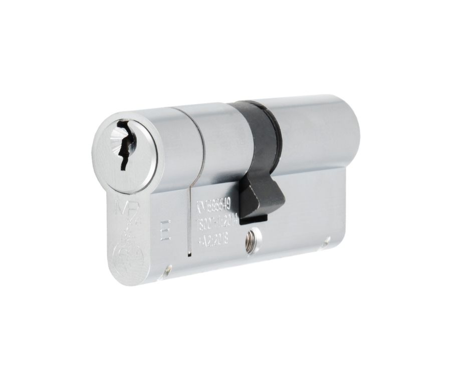 Satin Chrome 80mm 1* Star Euro Double Cylinder KTD | CYF71280SC