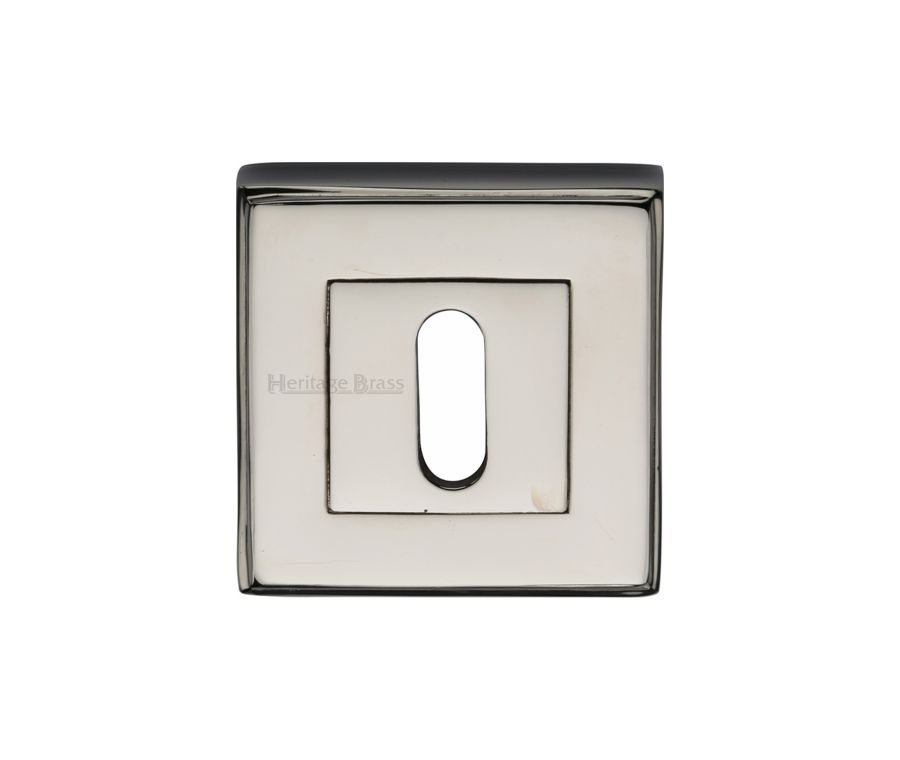 Polished Nickel Finish Standard Key Escutcheon Square - DEC7000