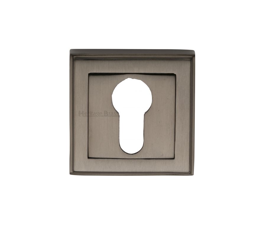 Matt Bronze Euro Profile Cylinder Escutcheon Square - DEC7020