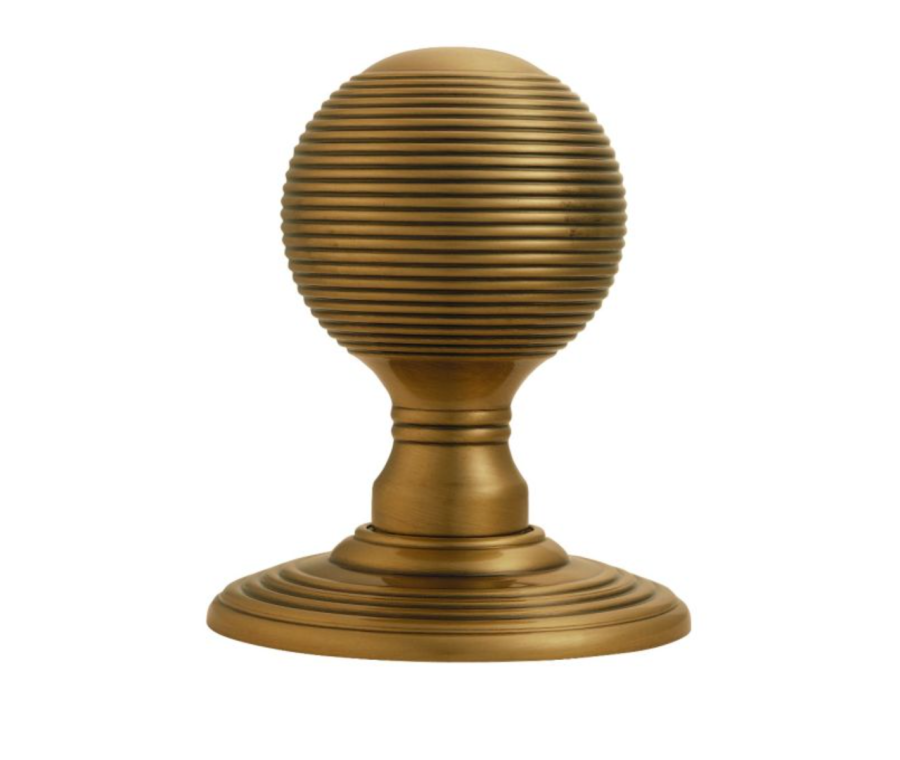 Delamain Florentine Bronze Reeded Mortice Knob Furniture | DK37CFB
