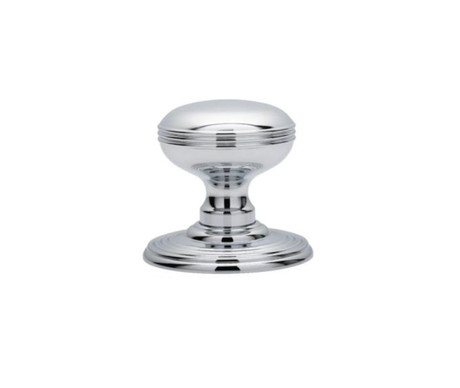 Delamain Polished Chrome Ringed Knob Furniture | DK39CCP