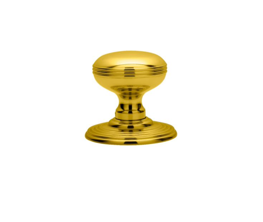 Delamain Polished Brass Ringed Knob Furniture | DK39CPB