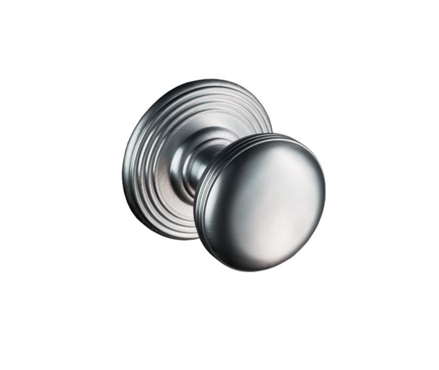 Delamain Satin Chrome Ringed Knob Furniture | DK39CSC