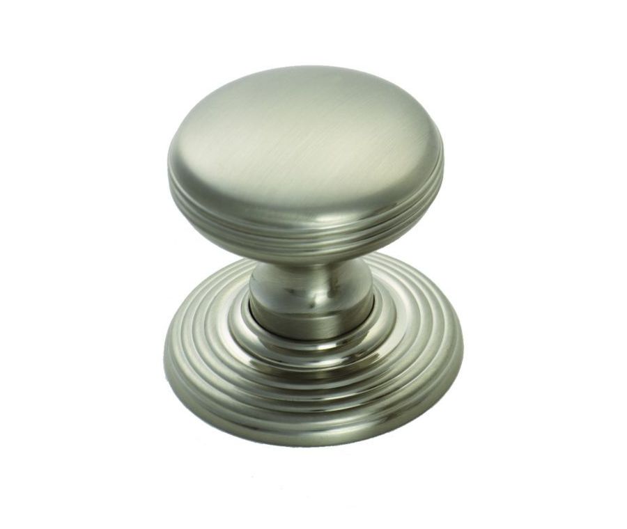 Satin Nickel 28mm Delamain Ringed Knob | DK49BSN
