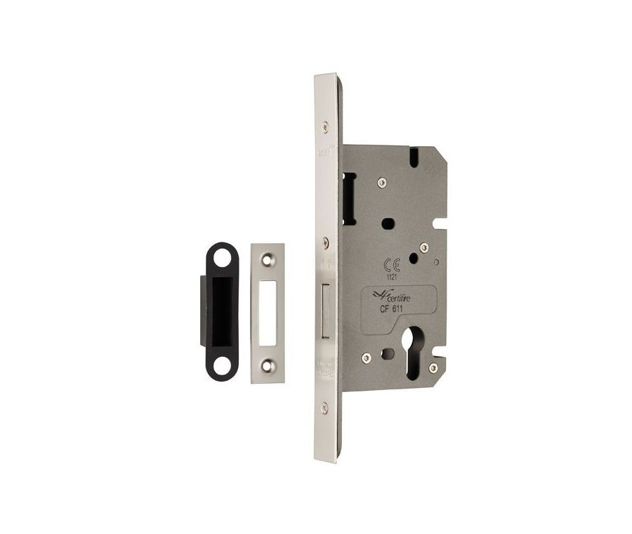 Polished Stainless Steel Easi T Architectural DIN Standard deadlock | DLS0060EPBSS