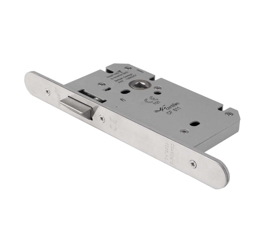 Matt Black Easi T Architectural Radius DIN Standard Latch | DLS0060LMB-R