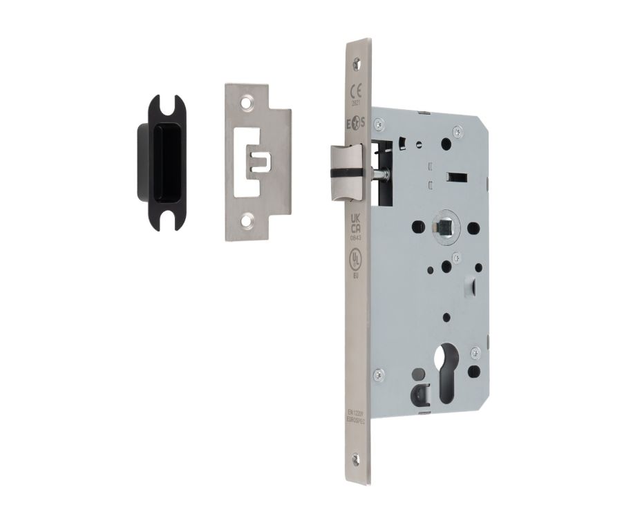 Satin Stainless Steel 55mm DIN Latch - Square | DLX0055LSSS