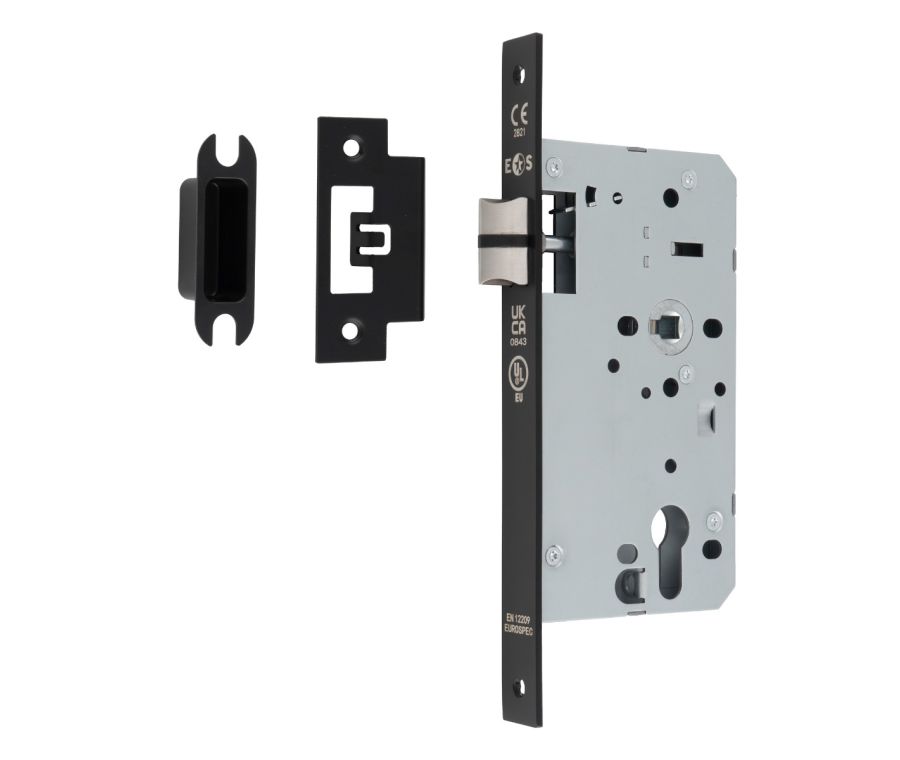 Matt Black 60mm DIN Latch - Square | DLX0060LMB