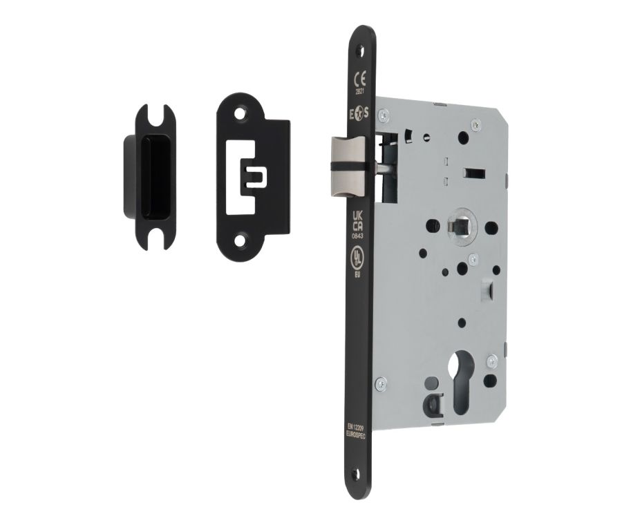 Matt Black 60mm DIN Latch - Radius | DLX0060LMB/R