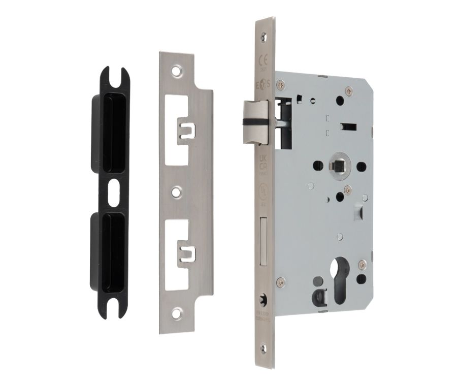 Satin Stainless Steel 60mm DIN Euro Sashlock - Square | DLX7260EPSSS