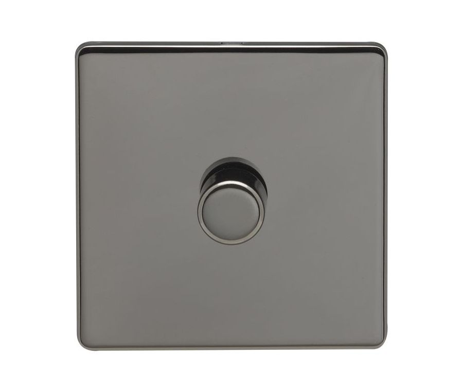 Eurolite Black Nickel LED 2 Way 1 Gang Dimmer Switch  | ECBN1DLED