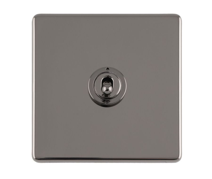 Eurolite Black Nickel 1 Gang 10Amp Toggle Switch  | ECBNT1SW