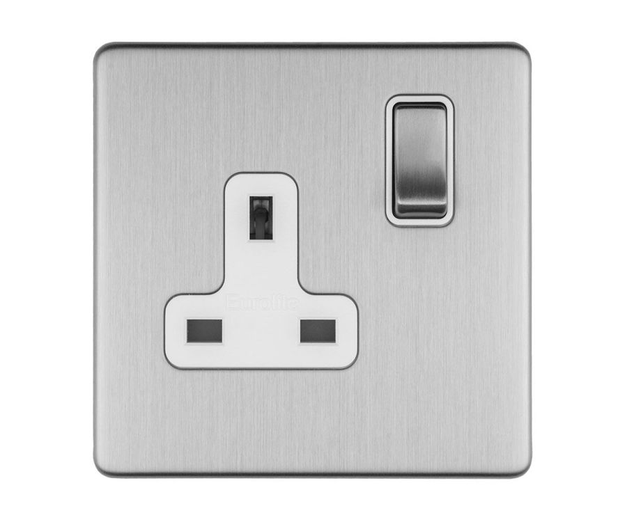 Eurolite Stainless Steel 1 Gang 13A DP Switched Socket | ECSS1SO