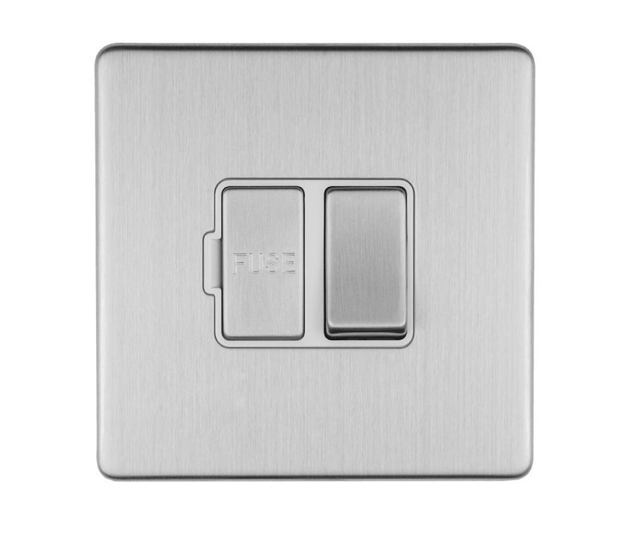 Eurolite Stainless Steel 13A Switched Fuse Spur  | ECSSSWF