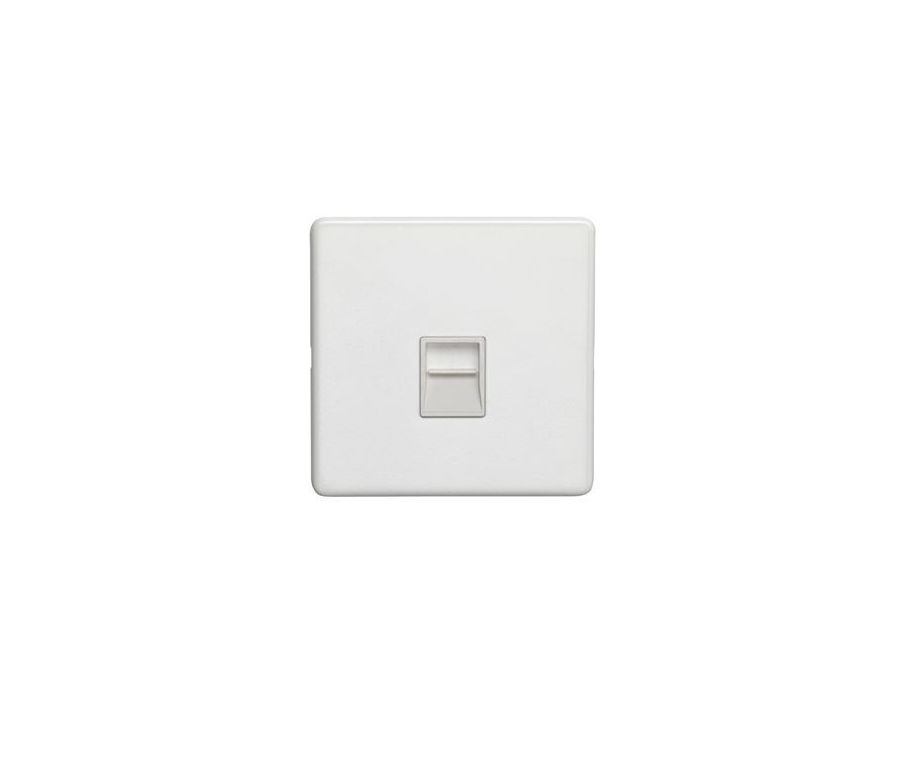Eurolite White 1 Gang Slave Telephone Socket | ECW1SLW