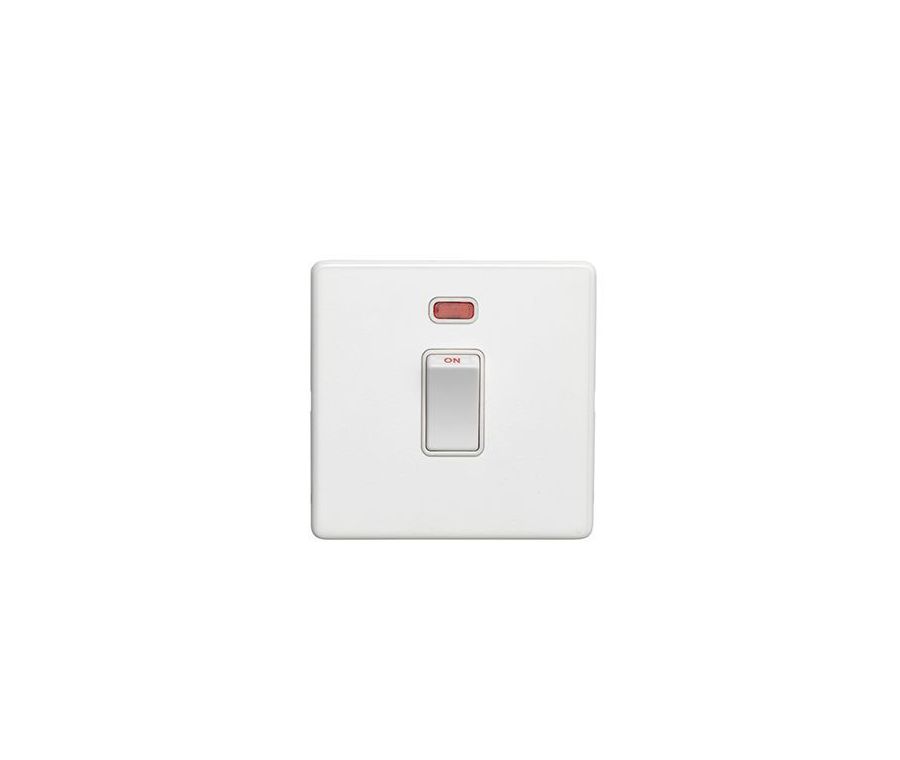 Eurolite White 20 Amp DP Switch with Neon Light  | ECW20ADPSWNW