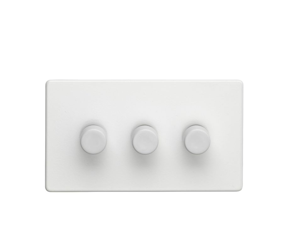 Eurolite White LED 2 Way 3 Gang Dimmer Switch  | ECW3DLED