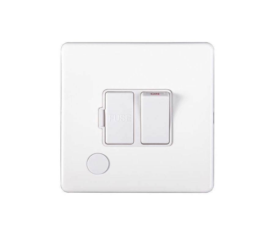 Eurolite White Switched Fuse Spur with flex outlet | ECWSWFFOW